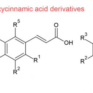 Phenolic compounds comprises of different classes all including benzene rings, and at least one hydroxyl group. R1-R5 indicating carboxyl, hydroxyl, methyl, methoxy or glucosidic groups or hydrogen.